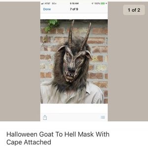 Halloween goat to hell mask